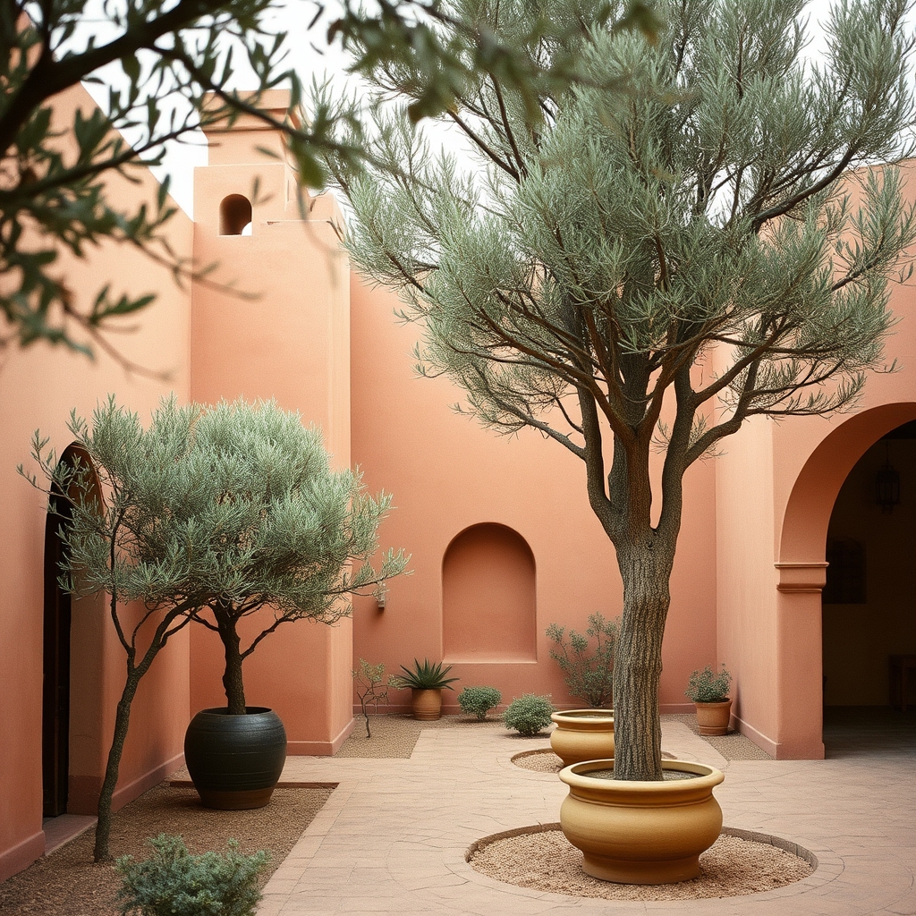 Palmeraie olive garden traditional Moroccan architecture