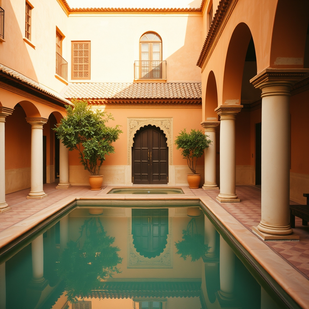 Marrakech riad courtyard pool traditional architecture perfect