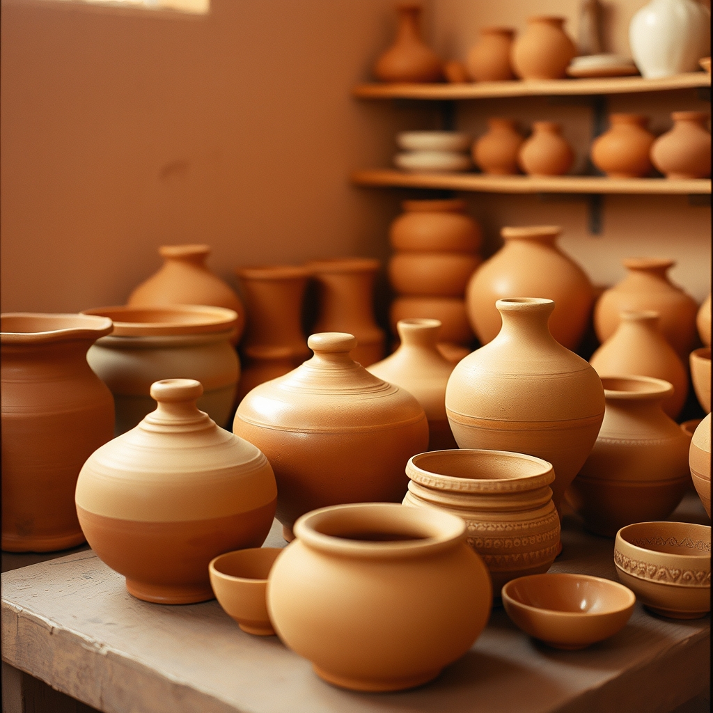 Morocco pottery studio ceramics traditional wheel clay