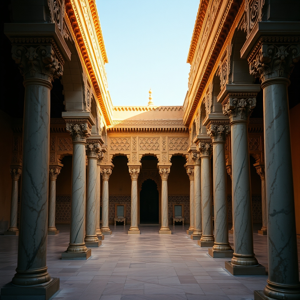 Saadian tombs Marrakech marble carved intricate columns