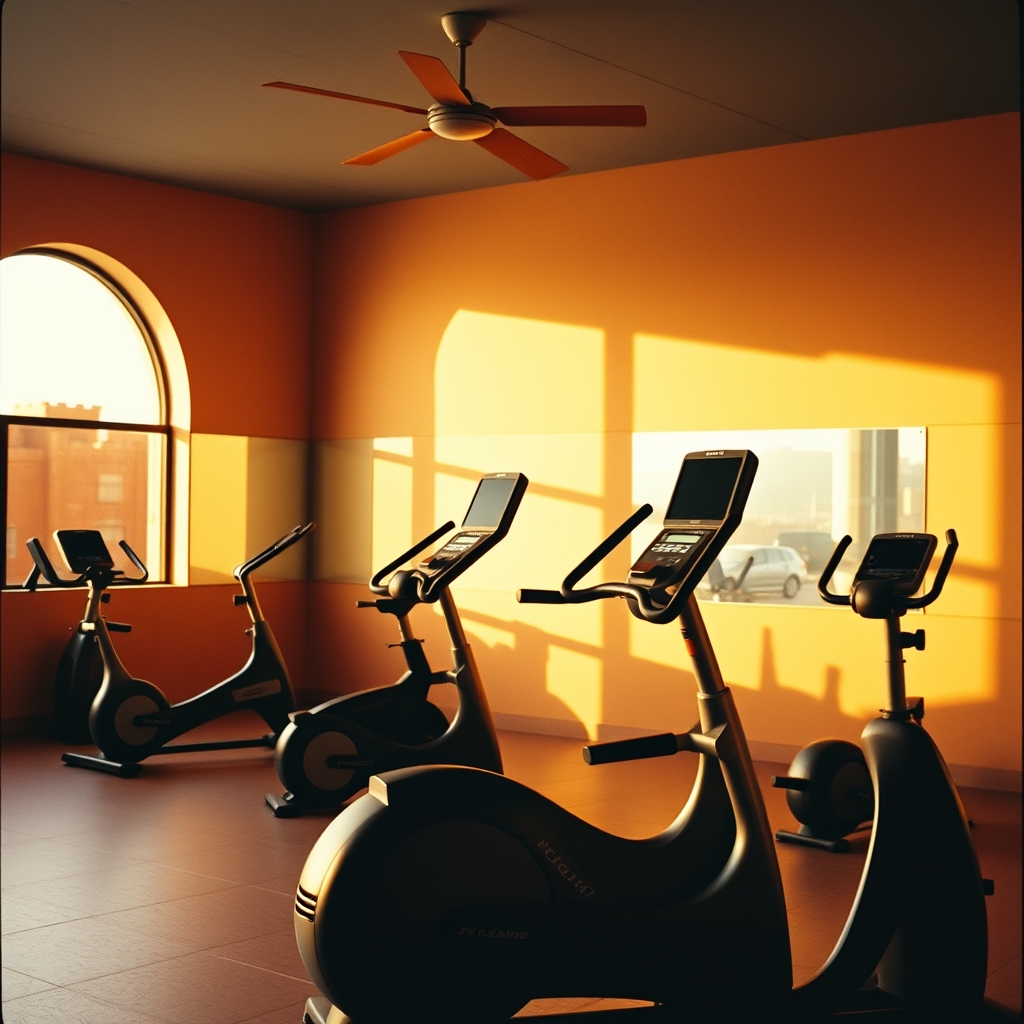 Marrakech fitness gym modern equipment natural light