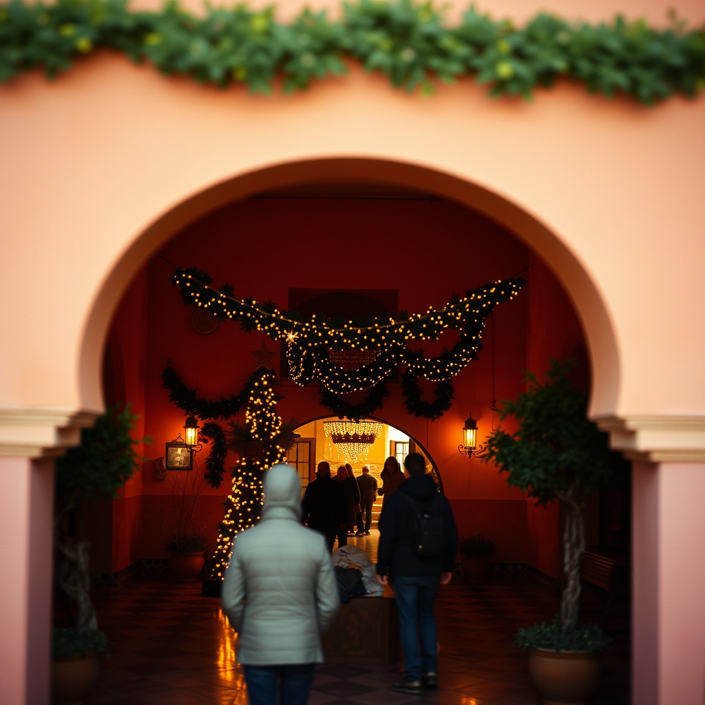 Marrakech Christmas lights riad festive decoration winter